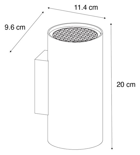 Designerska lampa ścienna złota okrągła 2-światłowa - Sab Honey