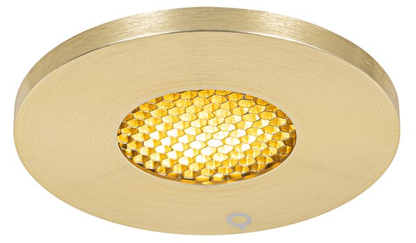 Zewnetrzna Nowoczesny reflektor wpuszczany łazienkowy złoty IP54 - Shed Honey Oswietlenie zewnetrzne