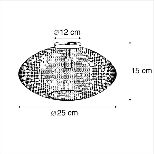 Inteligentna lampa sufitowa czarna ze złotem 25 cm w tym WiFi P45 - Radiance
