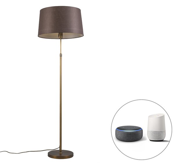 Inteligentna lampa podłogowa brąz z brązowym kloszem 45 cm z Wifi A60 - Parte Oswietlenie wewnetrzne