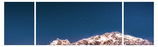Obraz gór i nocnego nieba (170x50 cm)
