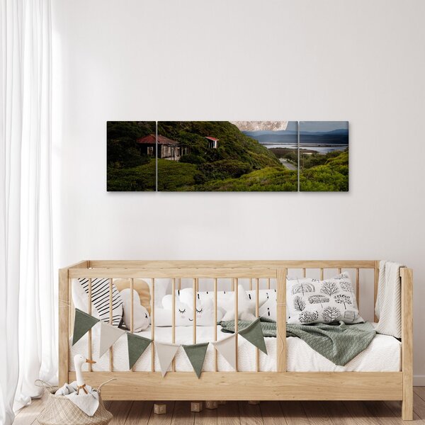 Obraz krajobrazu z księżycem (170x50 cm)