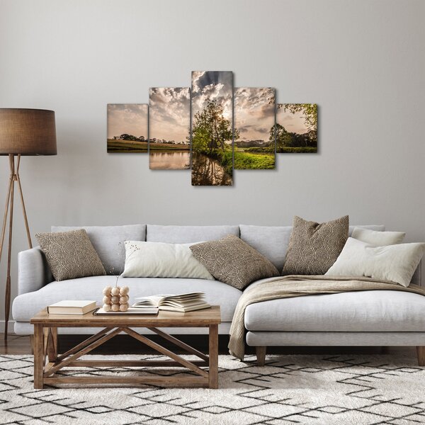 Obraz natury z promieniami (125x70 cm)