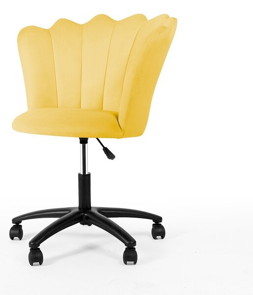 Żółte krzesło obrotowe do biurka Princessa