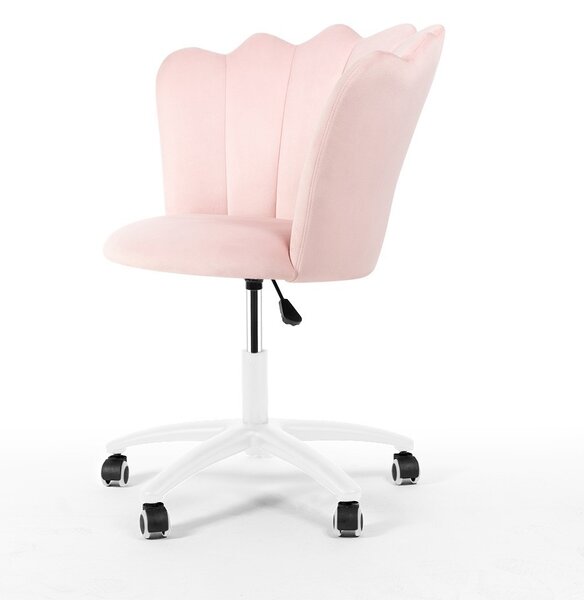 Krzesło obrotowe do biurka Princessa w kolorze pudrowego różu