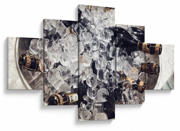 Obraz - szampan w lodzie (125x70 cm)
