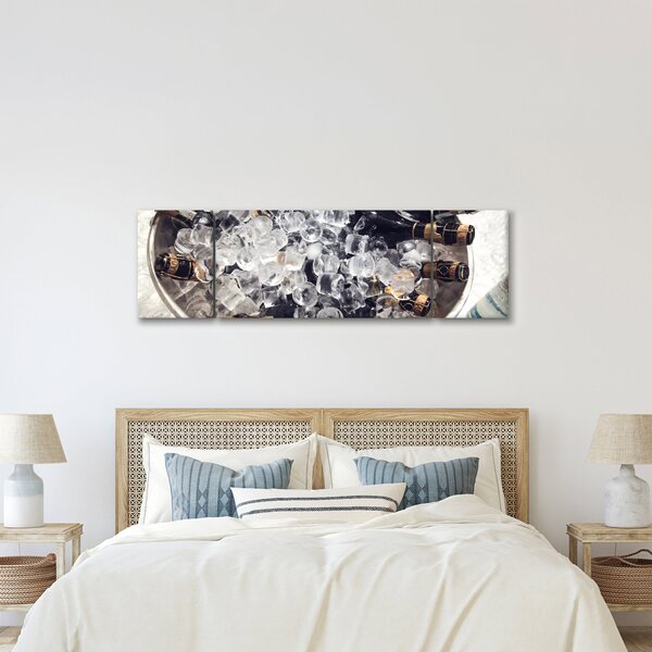 Obraz - szampan w lodzie (170x50 cm)