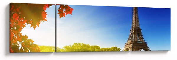 Obraz - jesień w Paryżu (170x50 cm)