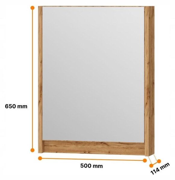 Szafa, szafka wiszca 50 cm Db Wotan z lustrem, OMEBLE