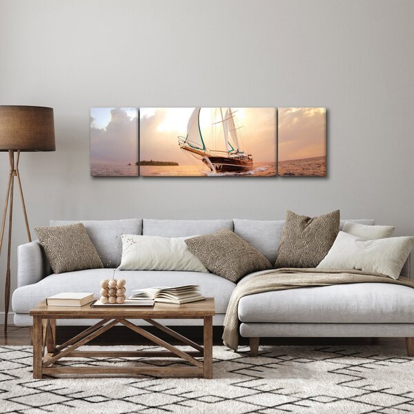 Obraz jachtu (170x50 cm)