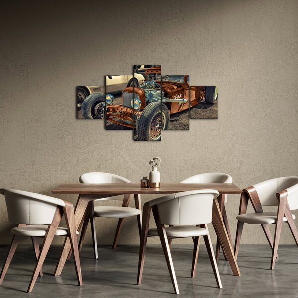 Obraz brązowego samochodu (125x70 cm)