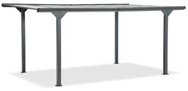 Aluminiowa wiata garażowa Lombardia 3x4,3 Garden Point antracyt