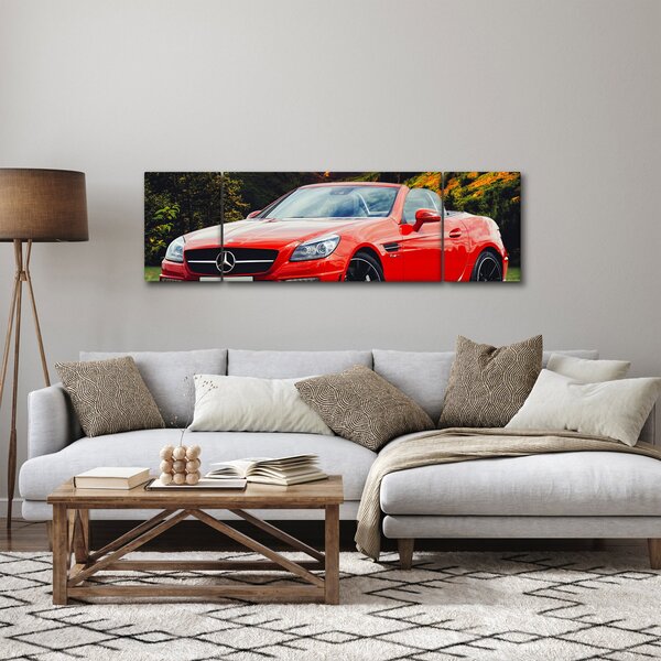 Obraz - czerwony Mercedes (170x50 cm)
