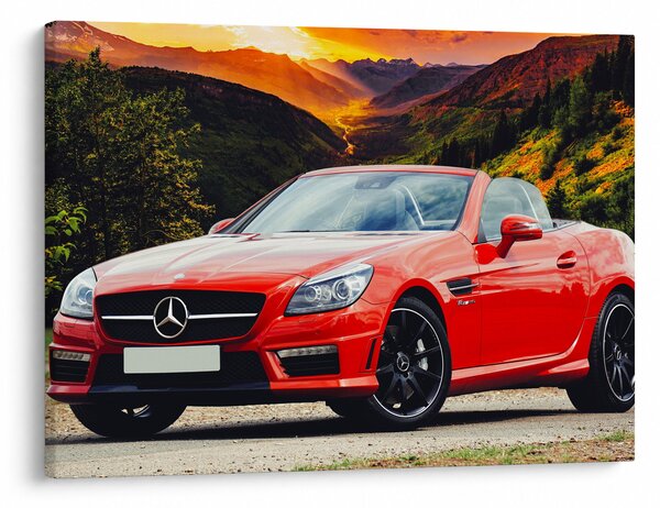 Obraz - czerwony Mercedes (70x50 cm)