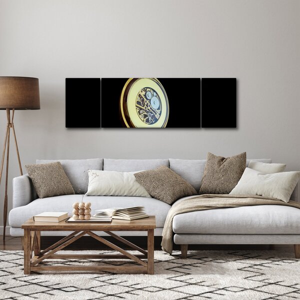 Obraz złotego zegarka kieszonkowego (170x50 cm)