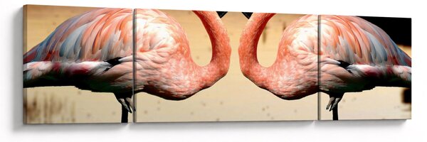 Obraz - dwa flamingi (170x50 cm)
