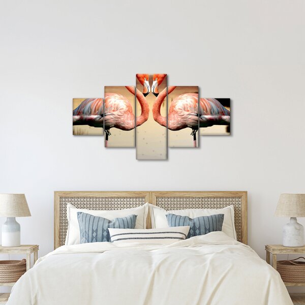Obraz - dwa flamingi (125x70 cm)