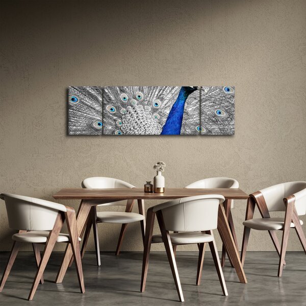 Obraz - niebieski paw (170x50 cm)