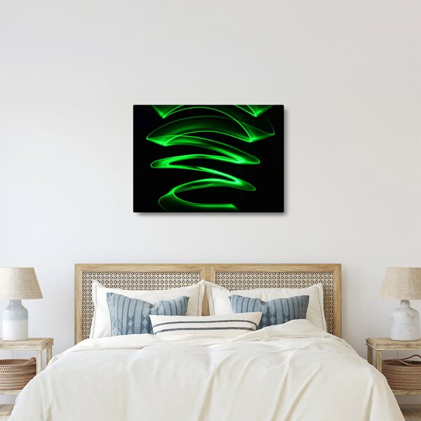 Obraz - neonowe fale (70x50 cm)