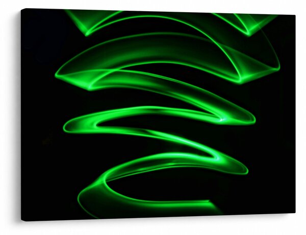 Obraz - neonowe fale (70x50 cm)