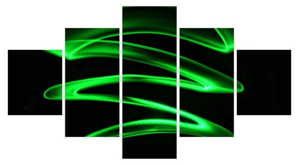 Obraz - neonowe fale (125x70 cm)
