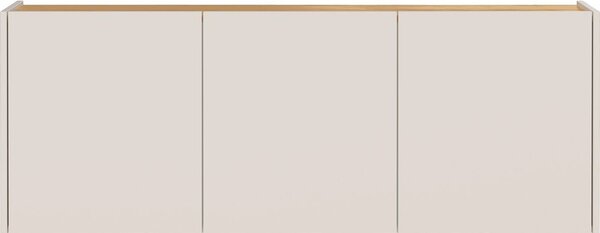 Kremowa szafka wisząca w dekorze dębu 138x52x25 cm Libbiano – Germania
