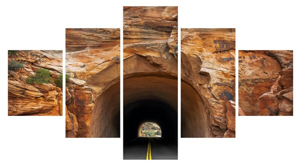 Obraz - tunel w skale (125x70 cm)