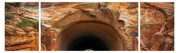 Obraz - tunel w skale (170x50 cm)