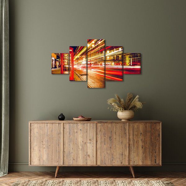 Obraz czerwonej budki telefonicznej w Londynie (125x70 cm)