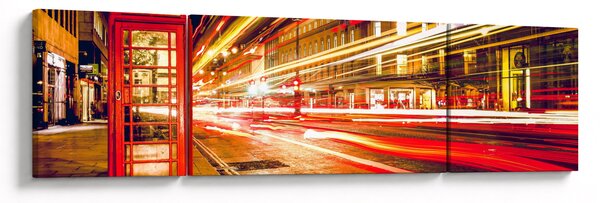 Obraz czerwonej budki telefonicznej w Londynie (170x50 cm)