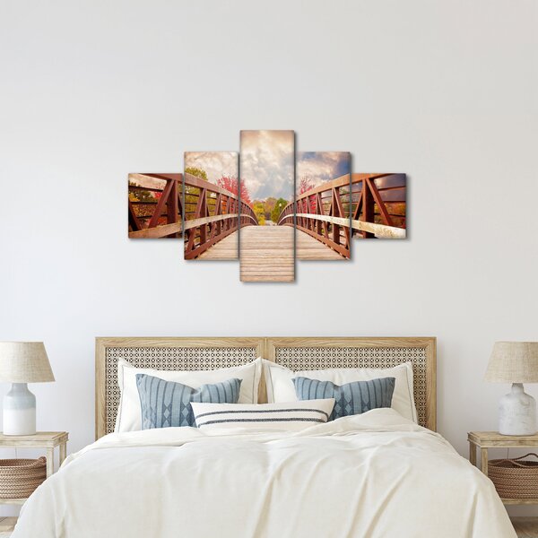Obraz - drewniany most (125x70 cm)