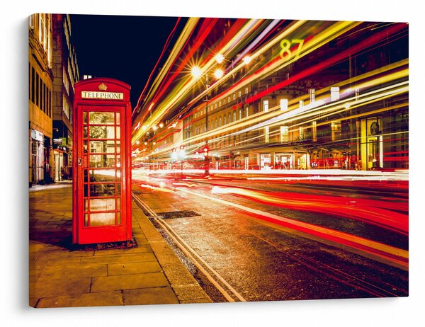 Obraz czerwonej budki telefonicznej w Londynie (70x50 cm)