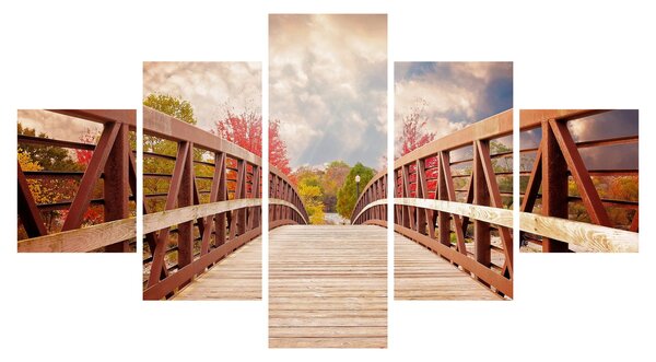 Obraz - drewniany most (125x70 cm)