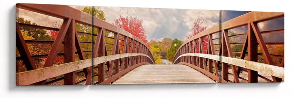 Obraz - drewniany most (170x50 cm)