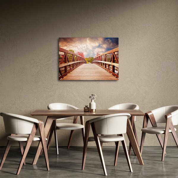 Obraz - drewniany most (70x50 cm)