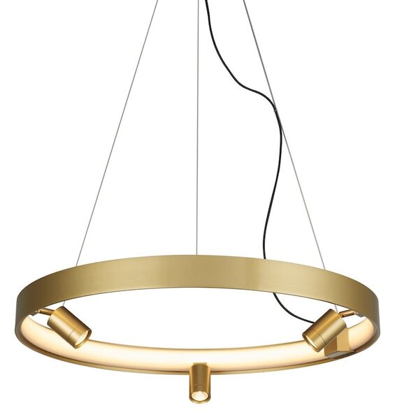Spotring nowoczesna lampa pierścień LED 60cm złoty