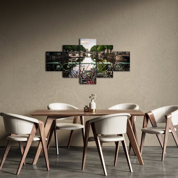 Obraz roweru w mieście (125x70 cm)