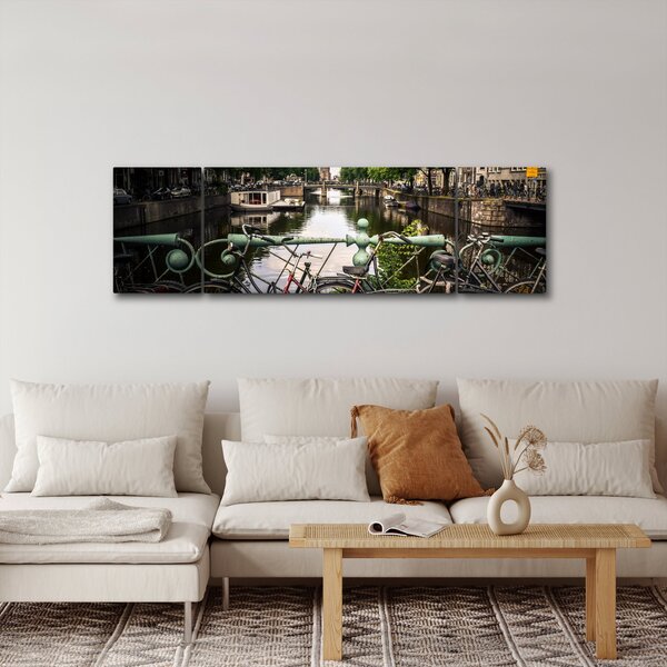 Obraz roweru w mieście (170x50 cm)