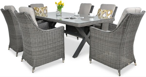 Zestaw mebli z technorattanu NAPOLI 6/200 Dark Grey