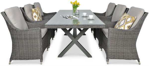 Zestaw mebli z technorattanu NAPOLI 6/200 Dark Grey