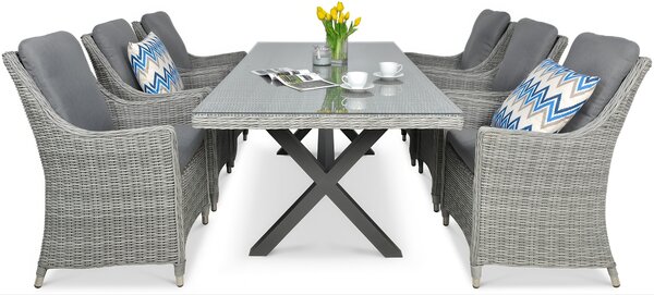 Zestaw mebli z technorattanu NAPOLI 6/200 Stone Grey