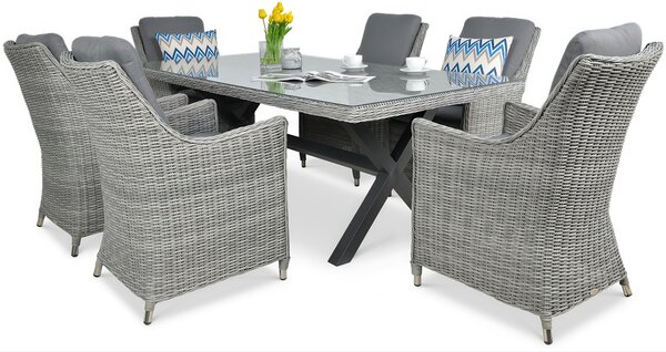 Zestaw mebli z technorattanu NAPOLI 6/200 Stone Grey