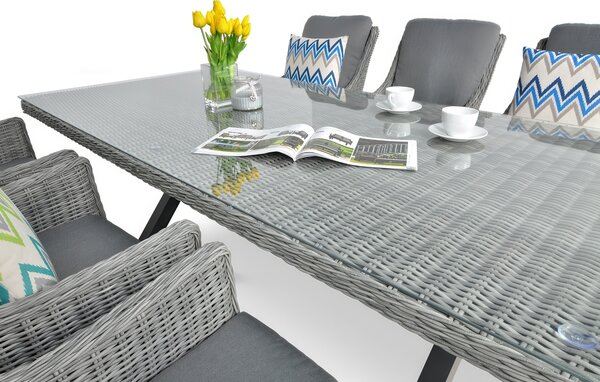 Zestaw mebli z technorattanu NAPOLI 6/200 Stone Grey