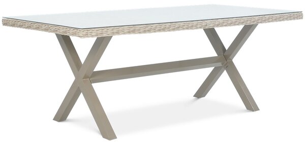 OUTLET 978 Zestaw mebli z technorattanu NAPOLI 6/200 Light Beige