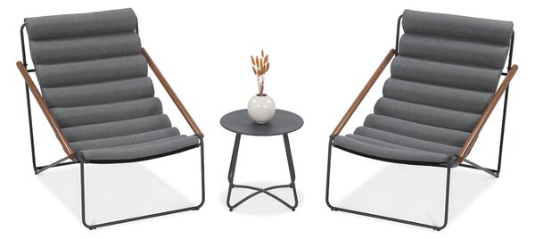 Zestaw mebli tarasowych ART Dark Grey 2+1 - Focus Garden