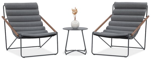 Zestaw mebli tarasowych ART Dark Grey 2+1 - Focus Garden