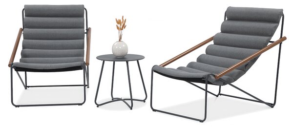 Zestaw mebli tarasowych ART Dark Grey 2+1 - Focus Garden