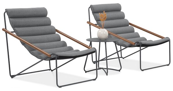 Zestaw mebli tarasowych ART Dark Grey 2+1 - Focus Garden
