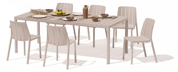 Zestaw mebli na taras TIBERINA BISTROT/TEVERE 147-211 6+1 CORDA – Nardi