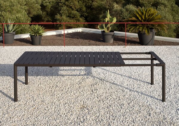 Zestaw mebli na taras TIBERINA BISTROT/TEVERE 147-211 6+1 ANTHRACITE – Nardi